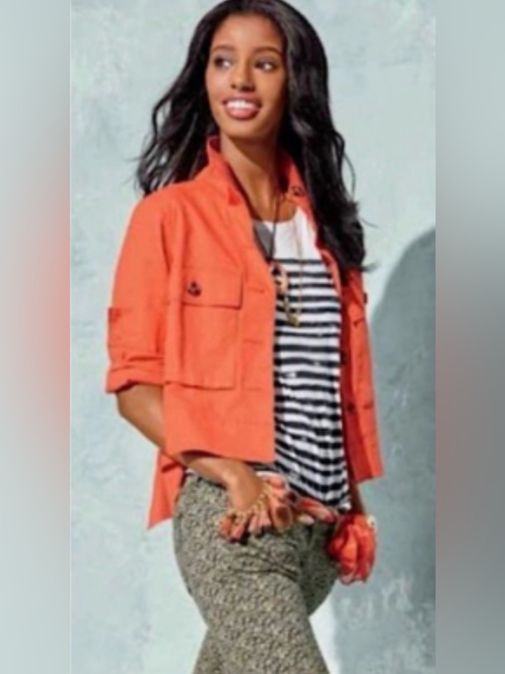 Cabi Coral Long Sleeve Lightweight Swing Jacket 1329. Medium.